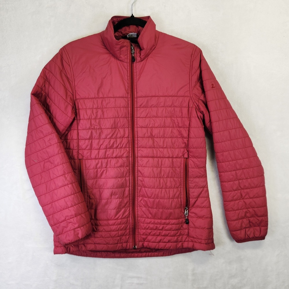 Eastern Mountain Sports‎ EMS Women Red Quilted Puffer Jacket Full Zip Medium